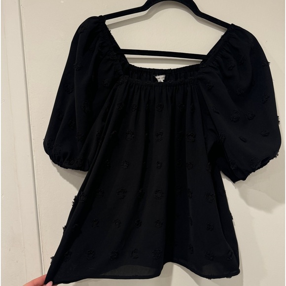 Naked Zebra Tops - EUC black naked zebra short sleeve blouse